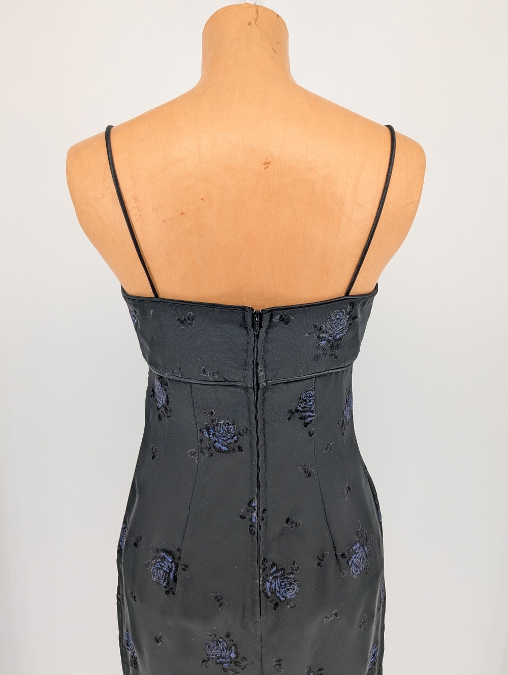 Vintage Morgan & Co Y2K Fairycore Whimsygoth Black Empire Waist Prom Dress 3/4 - Picture 7 of 14